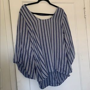 Drew Stripe Top with Open Back